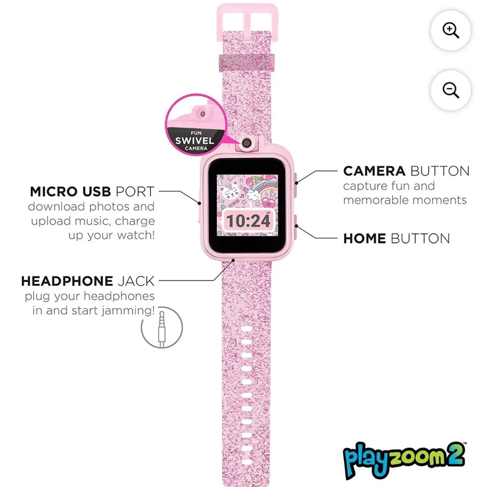 iTech Jr Kids Smartwatch Pink Touchscreen Camera Games Activity Tracker Charger